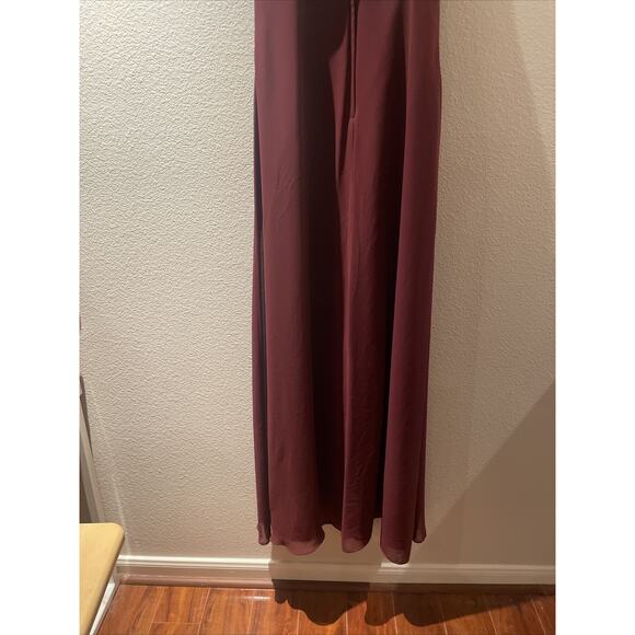 alfred angelo, maroon formal/prom long dress, size 8 - Picture 5 of 6